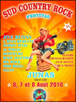 Affiche du Sud Country Rock Festival 2010 à Junas