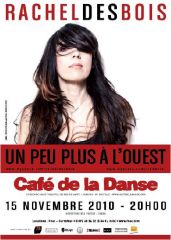 Affiche du concert de Rachel des Bois au Café de la Danse (Paris)