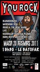 Affiche soirée YOU ROCK au Batofar le 20 décembre 2011
